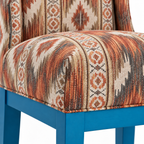 Patterned Upholstered Counter & Bar Stool