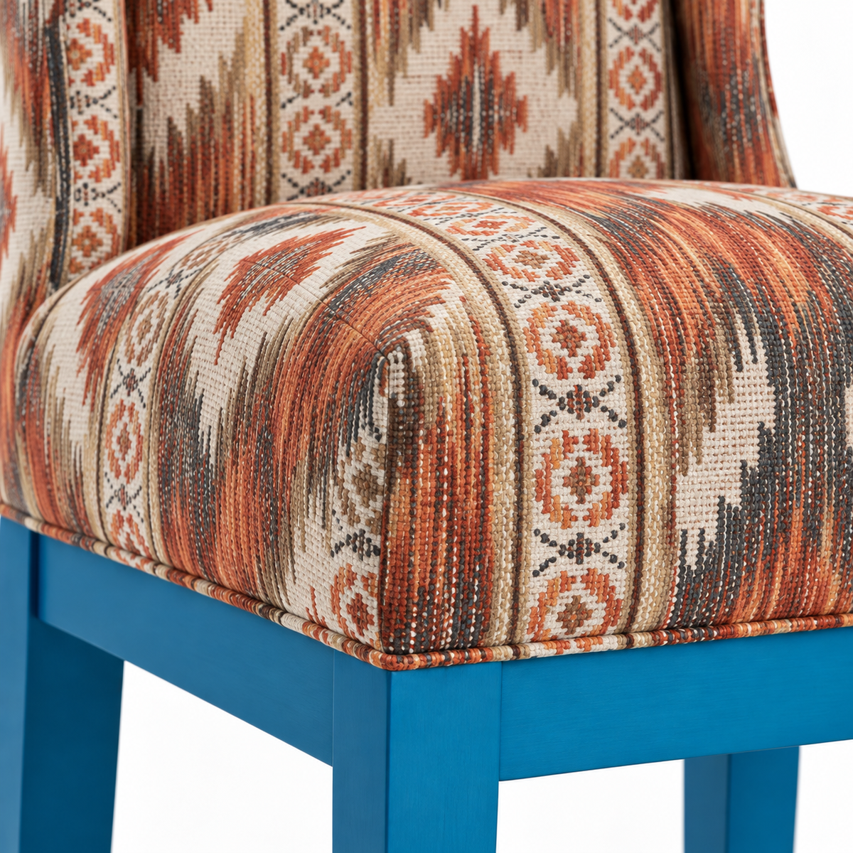 Patterned Upholstered Counter & Bar Stool