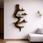 Handcrafted Floating Wood Shelves – Artistic Wall Storage for Home Décor