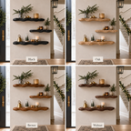Organic Live Edge Wood Floating Shelves
