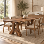 Sculptural Arch Base Wood Dining Table