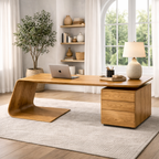 Solid Wood Desk – Handmade Wooden Desk for Modern Office