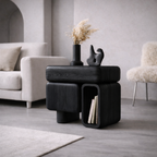 Side Table with Storage – Solid Wood Table for Bedside or Sofa