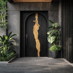 Solid Wood Entry Door – Handcrafted Natural Wooden Door Design