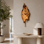 Live Edge Wood Wall Clock – Solid Wood Rustic Decorative Clock for Living Room Decor