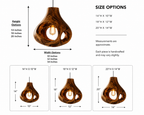 Sculptural Wood Pendant Light – Handcrafted Wooden Ceiling Lamp for Living Room Decor