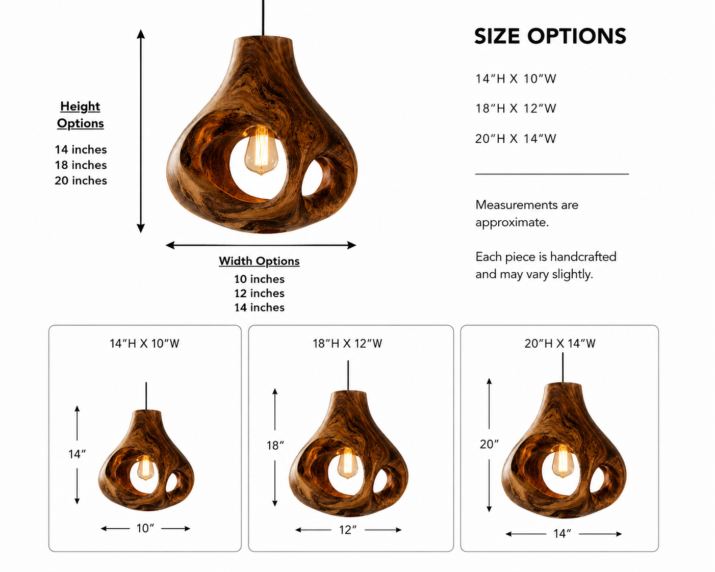 Sculptural Wood Pendant Light – Handcrafted Wooden Ceiling Lamp for Living Room Decor