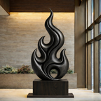 Wooden Outdoor Sculpture – Modern Natural Art Decor
