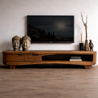 Solid Wood Modern TV Console – Clean-Line Media Stand