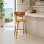Wood Bar Stool – Solid Wood Counter Chair for Kitchen Island Decor