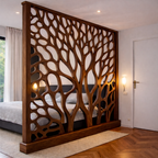 Tree Pattern Room Divider – Solid Wood Modern Panel for Living Room Decor