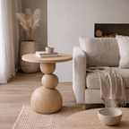 Sculptural Side Table – Handmade Solid Wood Table for Modern Home