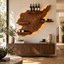 Live Edge Wood Wall Wine Rack