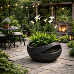 Sculptural Planter – Handcrafted Solid Wood Planter for Indoor and Outdoor Decor