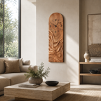Tall Wood Wall Clock – Solid Wood Decorative Clock for Living Room Decor