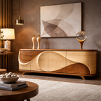 Organic Sideboard – Sculptural Solid Wood Storage Cabinet