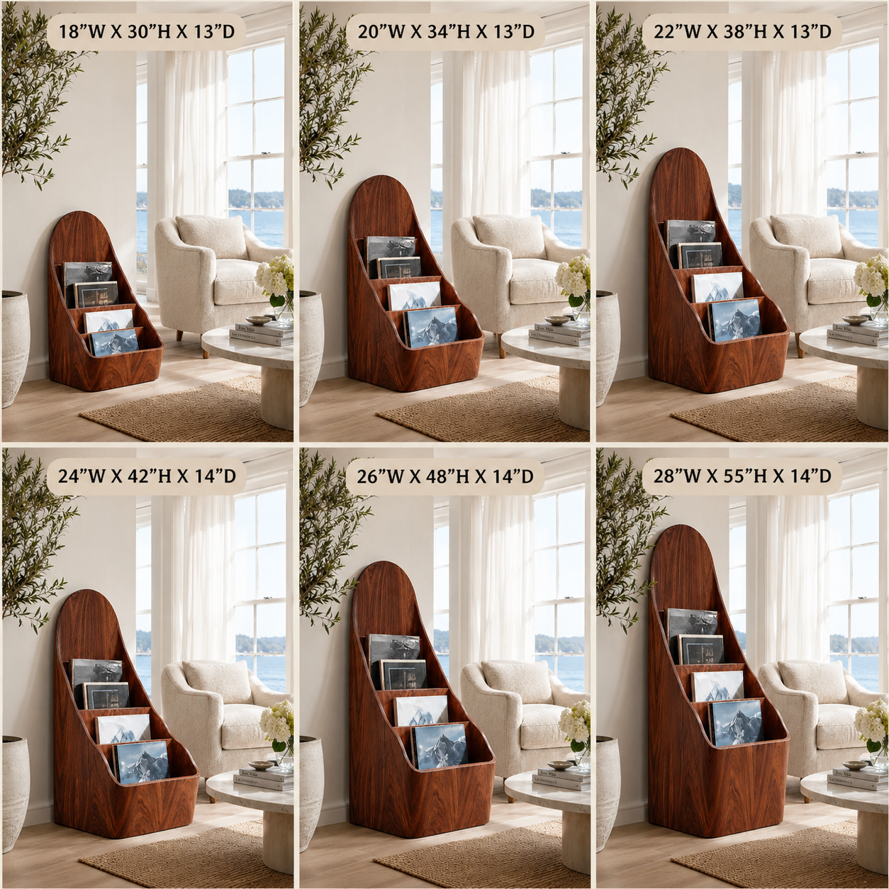 Magazine Rack – Solid Wood Display Stand for Living Room