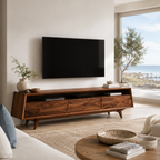 TV Stand – Solid Wood Media Console for Living Room