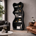 Organic Bookcase – Sculptural Solid Wood Shelf for Modern Home