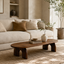 Arched Base Oval Wood Coffee Table