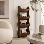 Wooden Blanket Ladder – Solid Wood Quilt Rack for Cozy Living Room Decor