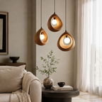Sculptural Pendant Light – Handmade Wooden Hanging Lamp for Modern Decor