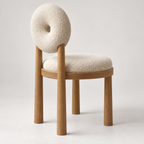 Donut Back Bouclé Dining Chair