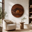 Carved Sunset Waves Wood Wall Art