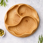 Wooden Serving Tray & Bowl Set – Natural Tableware for Entertaining