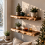 Burl Wood Live Edge Floating Shelves