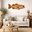 Largemouth Bass Wall Art – Solid Wood Decorative Panel for Fishing Cabin Decor