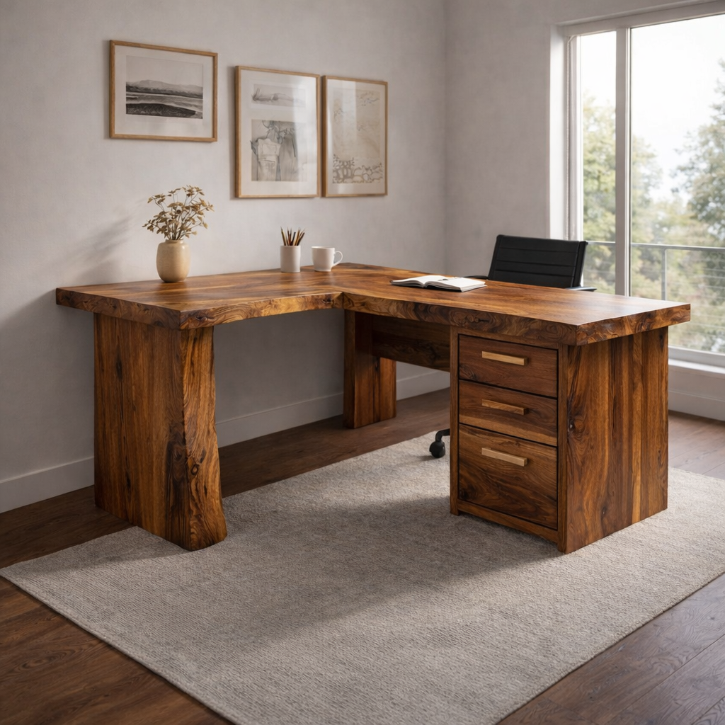 Office Desk – Solid Wood Desk for Modern Home Office