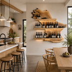 Wall-Mounted Wine Holder – Solid Wood Bottle Rack for Kitchen and Home Bar Decor