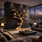 Luxury Tree Wall Shelf – Sculptural Wood Wall Decor