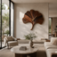 Ginkgo Leaf Wood Wall Clock – Solid Wood Decorative Clock for Living Room Decor