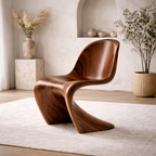 Statement Chair – Sculptural Solid Wood Chair for Living Room and Lounge