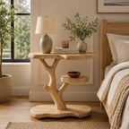 Tree Root Nightstand – Handmade Solid Wood Bedside Table for Rustic Luxury Bedroom Decor