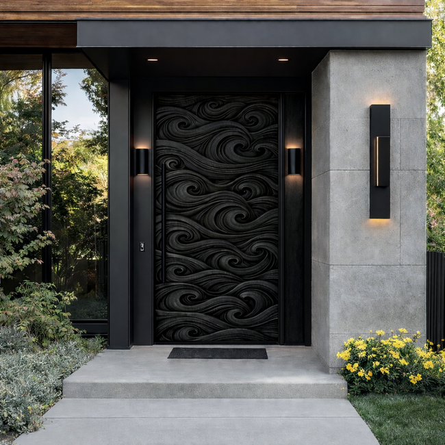 Solid Wood Entry Door – Handcrafted Natural Wooden Door Design Main Image