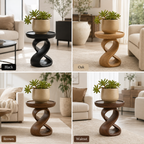 Twisted Planter Stand – Solid Wood Plant Stand for Indoor and Outdoor Decor