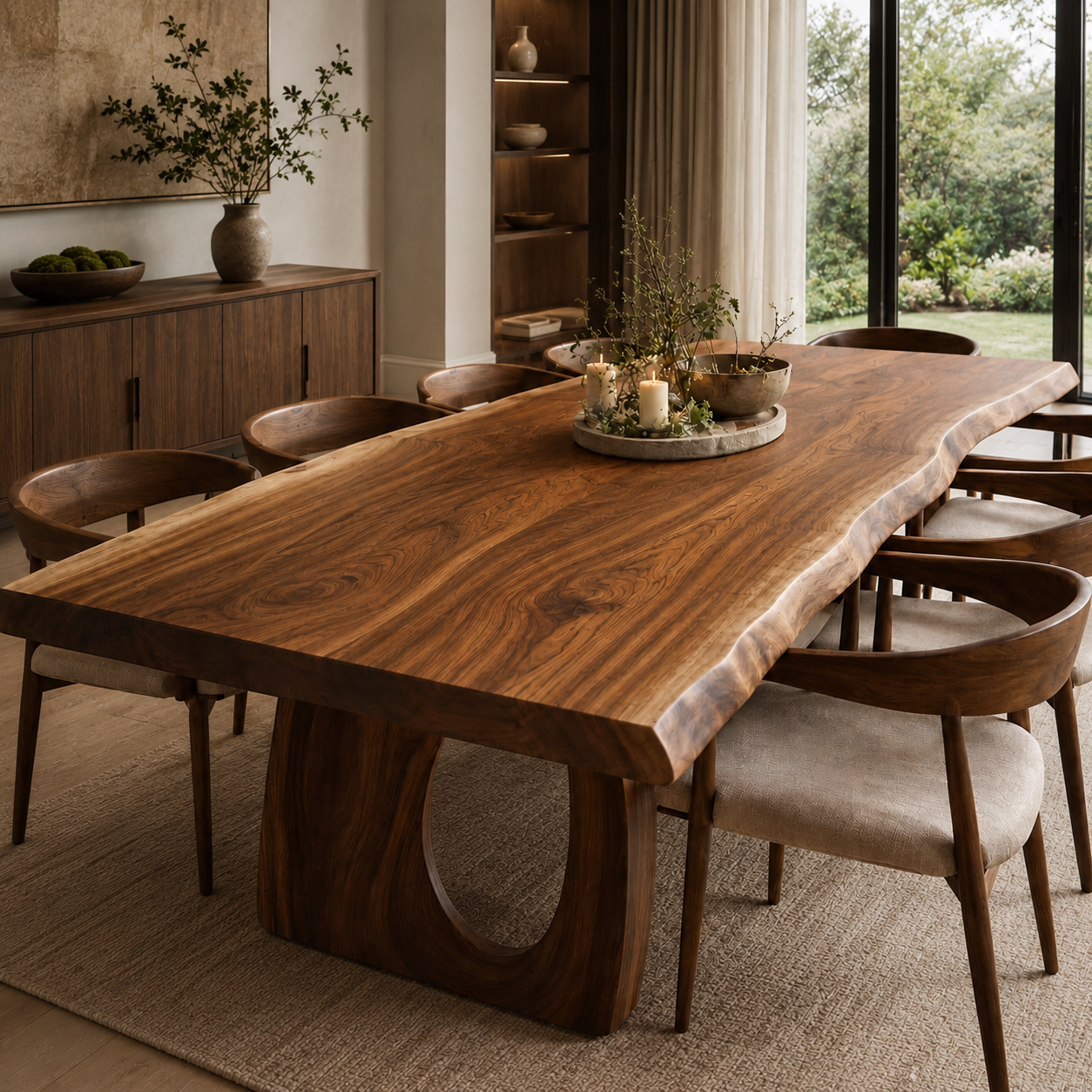 Live Edge Dining Table – Solid Wood Table for Dining Room