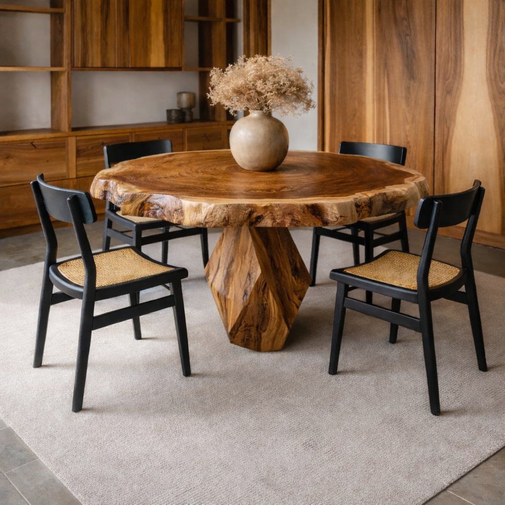 Solid Wood Dining Table – Modern Natural Furniture for Dining Spaces