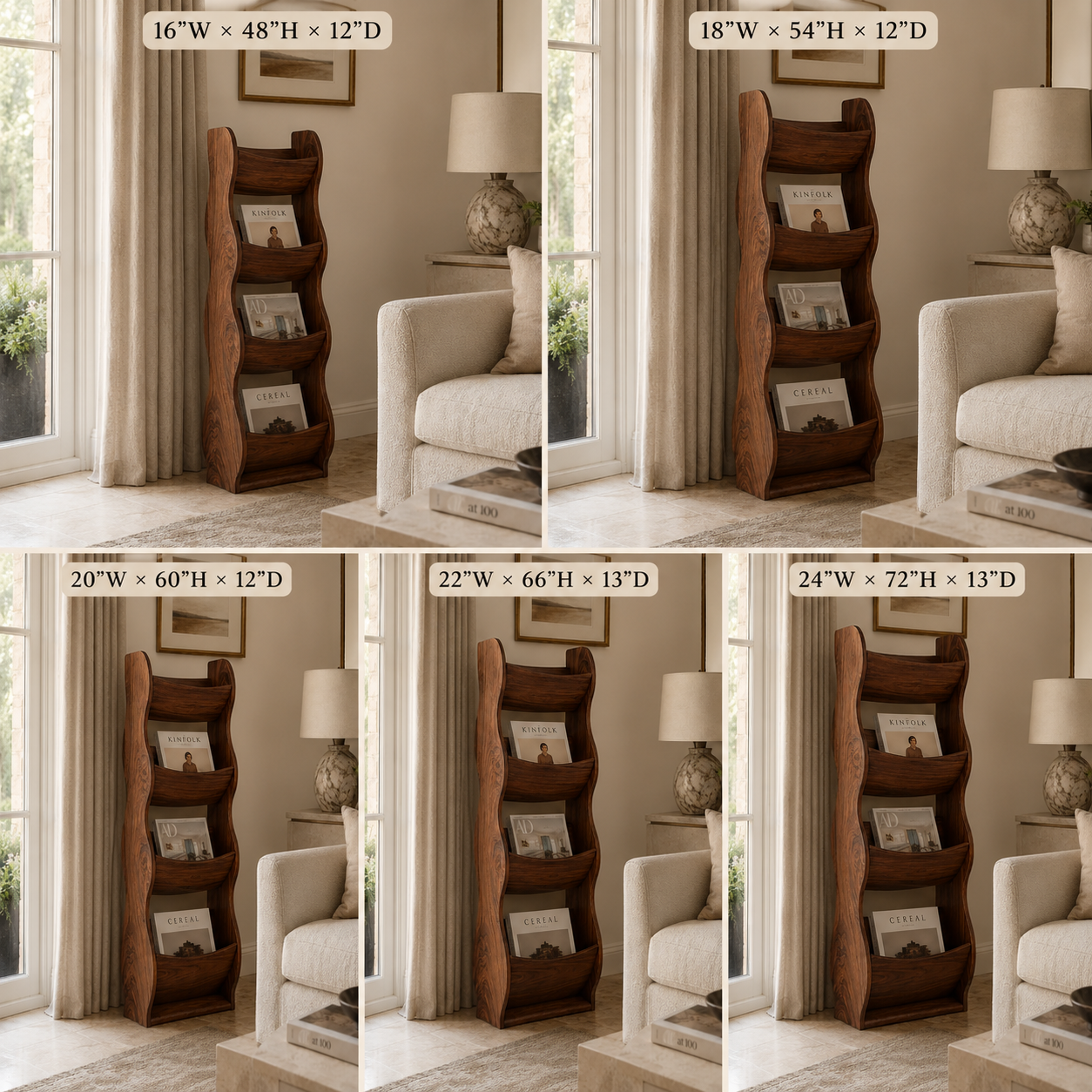 Wooden Blanket Ladder – Solid Wood Quilt Rack for Cozy Living Room Decor