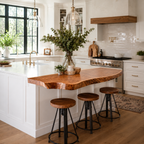 Live Edge Wood Kitchen Island Top – Solid Wood Countertop Extension for Kitchen Decor
