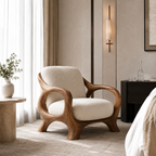 Loop Frame Sculptural Wood Lounge Chair