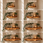 Live Edge Floating Shelves – Solid Wood Wall Shelves for Home Decor