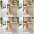 Wood Bar Stool – Solid Wood Counter Chair for Kitchen Island Decor