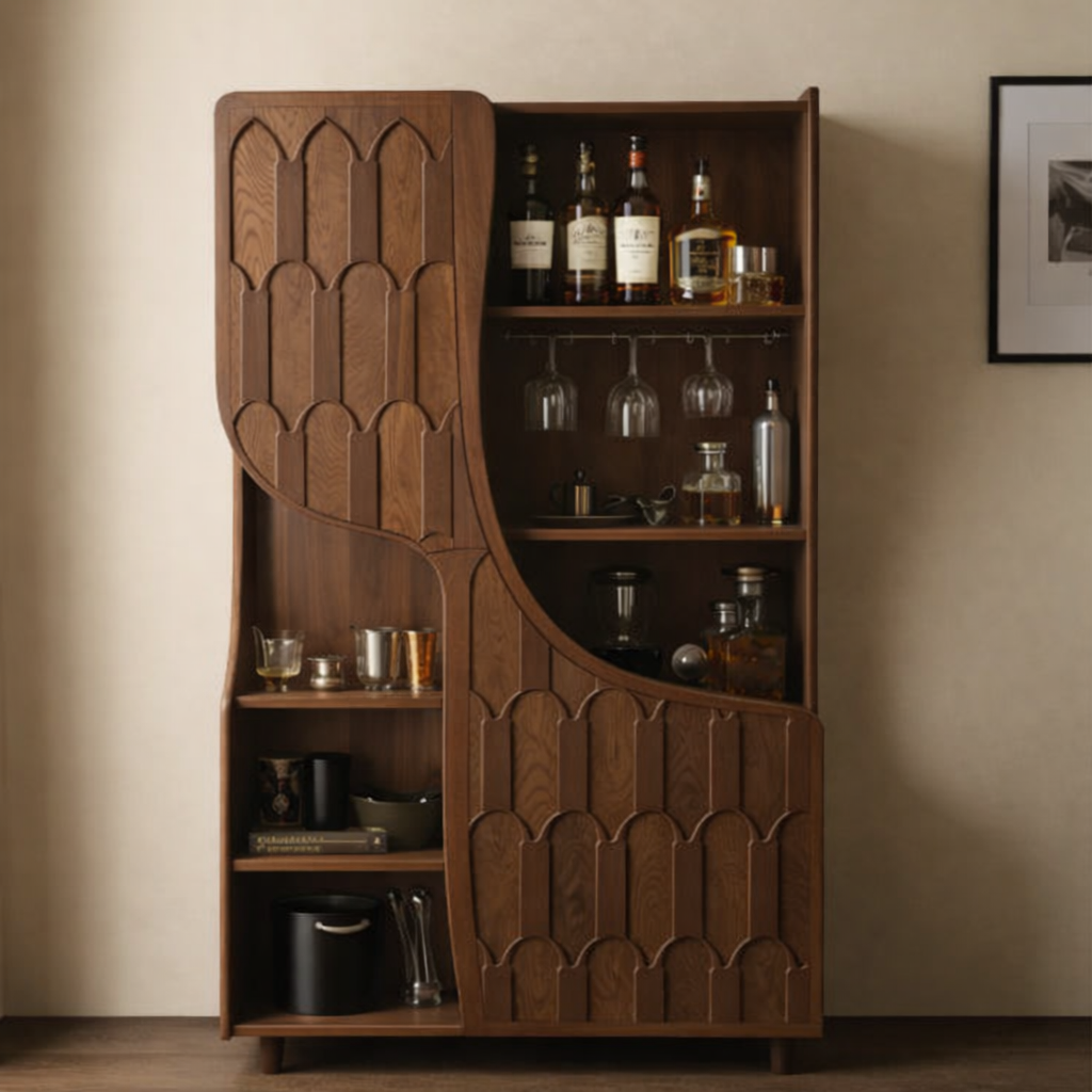 Wooden Storage Cabinet – Modern Natural Display & Bar Furniture