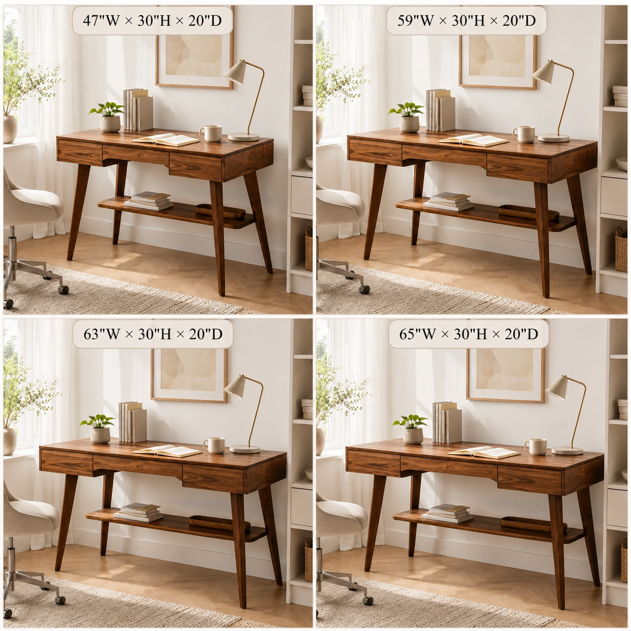 Wood Bar Stool – Solid Wood Counter Chair for Kitchen Island Decor