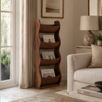 Wooden Blanket Ladder – Solid Wood Quilt Rack for Cozy Living Room Decor