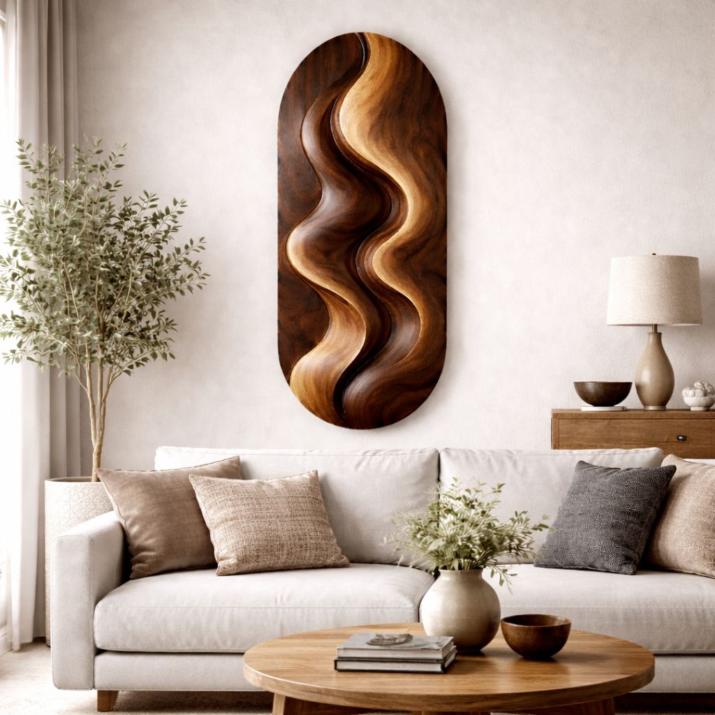 Wall Sculpture – Handmade Sculptural Wood Decor for Modern Home